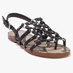 Vince Camuto Black and Brown Strappy Sandals SZ 9 New With Box